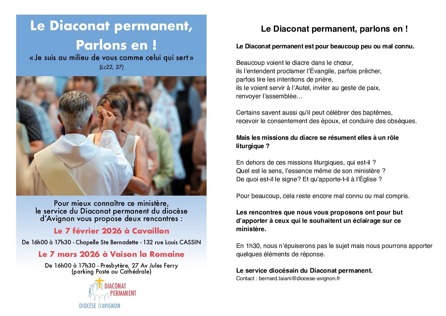 Le Diaconat permanent, parlons en - Aperçu